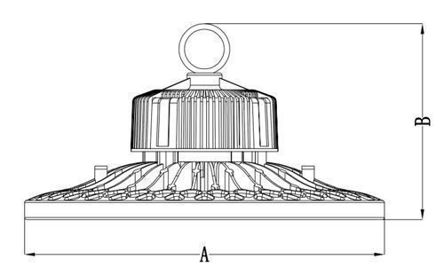 100W UFO ελαφρύς κύβος κόλπων των οδηγήσεων υψηλός χυτός έτη εγγύησης αργιλίου υλικά 5