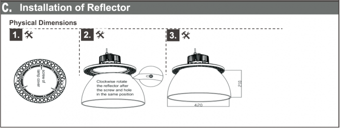 100W UFO ελαφρύς κύβος κόλπων των οδηγήσεων υψηλός χυτός έτη εγγύησης αργιλίου υλικά 5