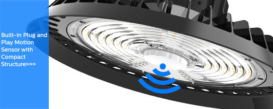5 έτη ελεύθερης εξουσιοδότησης 200 W UFO των οδηγήσεων υψηλά CB SAA TUV GS CE κόλπων ελαφριά με τον αισθητήρα φωτός της ημέρας για την αποθήκη εμπορευμάτων και το εργαστήριο
