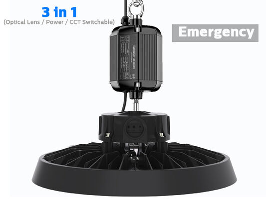 300W 150LPW HB5 super highbay με ισχύ DIP (100%-80%-60%), 3 CCT και 30W@3 HRS λειτουργία έκτακτης ανάγκης προαιρετική