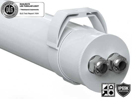 1.5m 60W IP69K IK10 TB7 LED σωληνώδης φωτισμός για το αγρόκτημα με 3 ή 5 καλωδίων μέσω συνδέσιμων