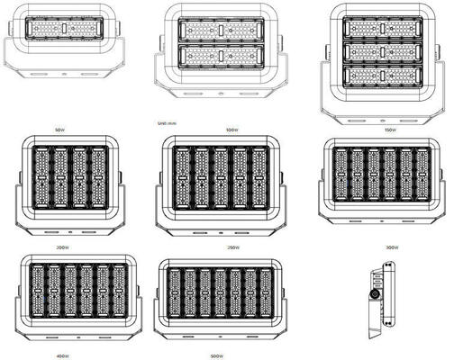 500W Μονουλευτικό LED Sport Light με Zigbee ασύρματο έλεγχο και βαθμολογία IP66 για εξωτερικούς αθλητικούς αγώνες