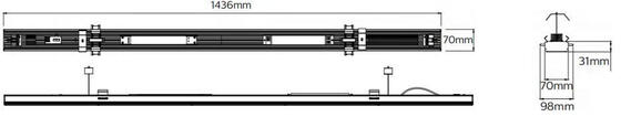 75W με δυνατότητα DIP Switchable 25W έως 75W RM5 LED Linear Retrofit Kit Εύκολη εγκατάσταση TRIDONIC / Πρόγραμμα οδήγησης PHILIPS