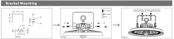 HB3 DIP Switchable Power και 3CCT UFO LED High Bay Light 100W 150LPW με 60° | 90° | Γωνία δέσμης 120° Προαιρετική