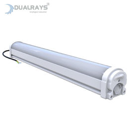 Τρι λαμπτήρας 4ft 160LPW IP65 απόδειξης των πλήρων πλαστικών οδηγήσεων κατοικίας για τα μακρά ζωή αποθηκών εμπορευμάτων χώρων στάθμευσης