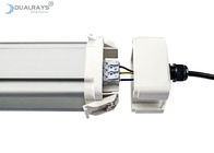 Σειρά 4ft Dualrays D5 τρι φως απόδειξης των ελαφριών οδηγήσεων κοu'φωμάτων 40W IP65 IK10 για την αποθήκη εμπορευμάτων και το εργαστήριο