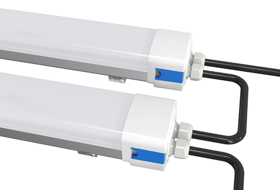 IK08 ελαφρύ 40W IP66 5ft των τρι οδηγήσεων απόδειξης αδιάβροχο PC Al για την αποθήκη εμπορευμάτων εργαστηρίων