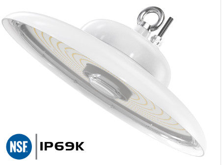 Υψηλό χρηματοκιβώτιο κόλπων IP69 IK10 Cercificated βιομηχανίας τροφίμων UFO Dualrays NSF για το εργοστάσιο τροφίμων