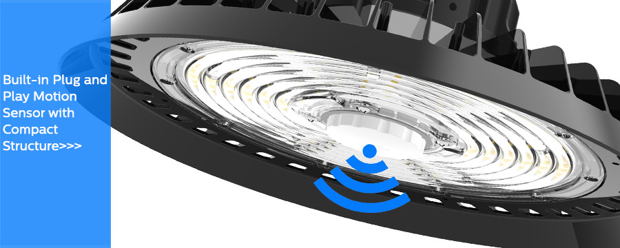 5 έτη ελεύθερης εξουσιοδότησης 200 W UFO των οδηγήσεων υψηλά CB SAA TUV GS CE κόλπων ελαφριά με τον αισθητήρα φωτός της ημέρας για την αποθήκη εμπορευμάτων και το εργαστήριο