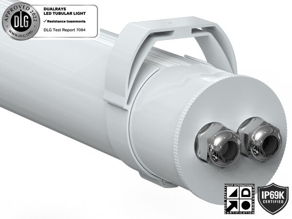 1.5m 60W IP69K IK10 TB7 LED σωληνώδης φωτισμός για το αγρόκτημα με 3 ή 5 καλωδίων μέσω συνδέσιμων