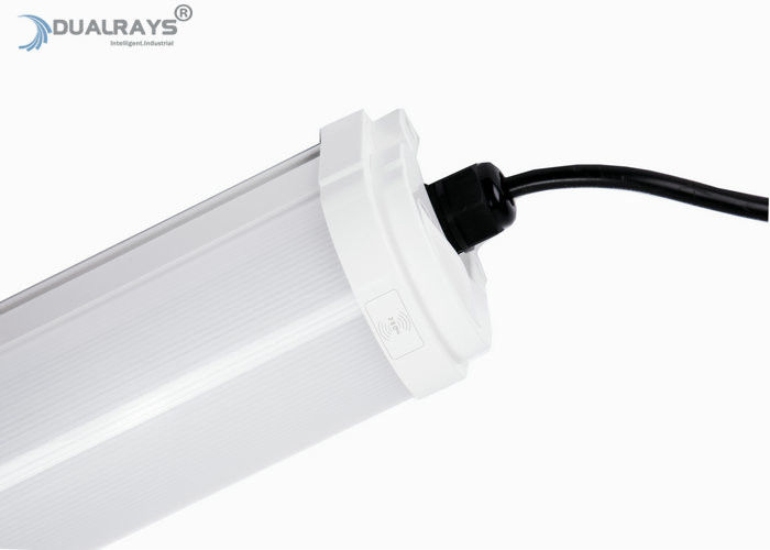 Ελαφρύ 160LmW των λεπτών οδηγήσεων σειράς Dualrays D2 50W 5ft πλήρες πλαστικό Batten IP65 τρι απόδειξης για το χώρο στάθμευσης
